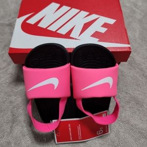 Pink NIKE kawa sandals for girls